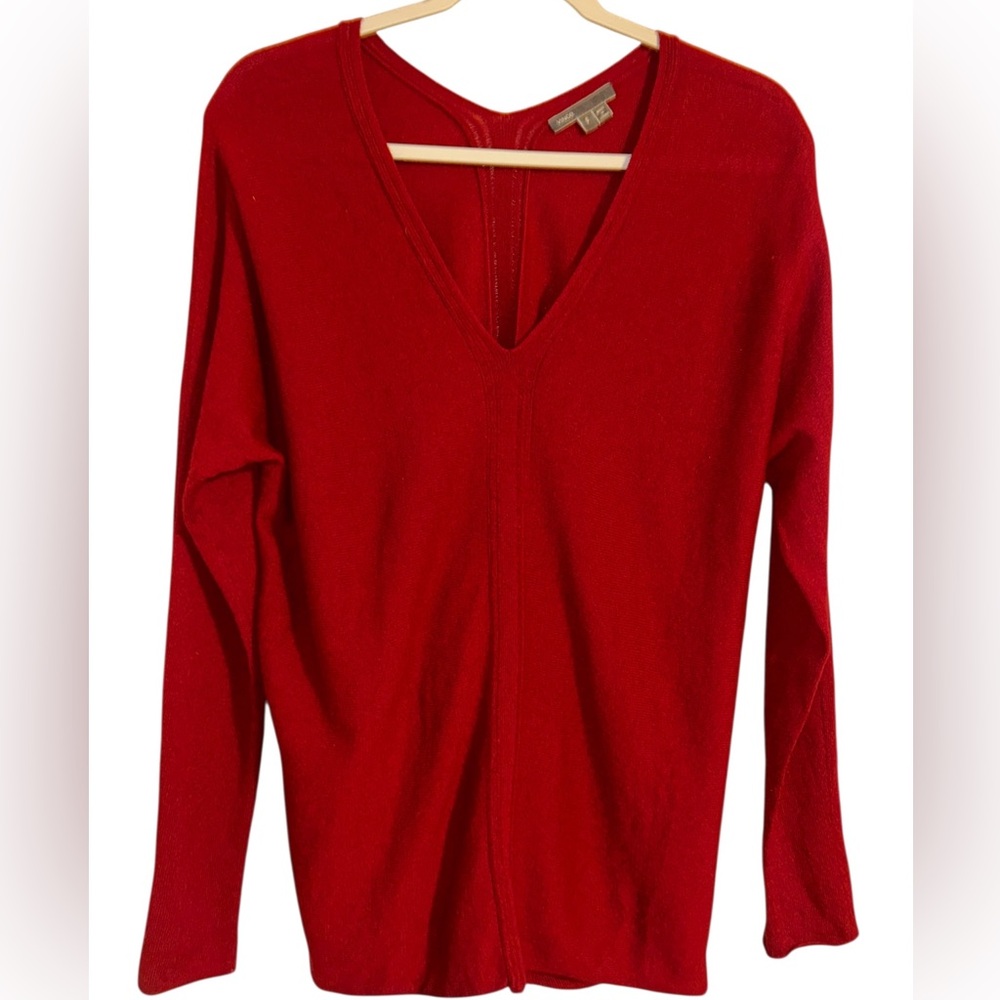 Vince. 100% Cashmere Double V-Neck Sweater Sz Small.  VGC - Picture 3 of 9